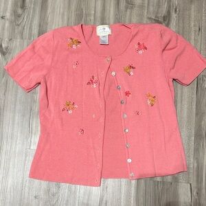 Susan Bristol Pink Floral Cardigan